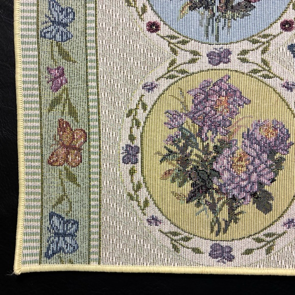 Butterfly Floral Tapestry Placemat by Lena Liu Daisy, Set Of 10 Made In USA - Picture 4 of 14